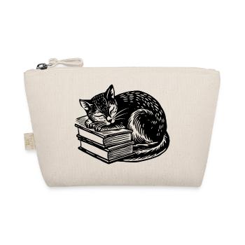 Chat qui dort sur un livre - Trousse biologique - nature - Devant