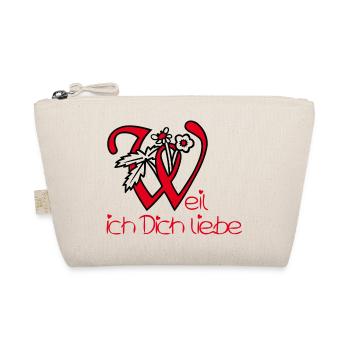 Weil ich Dich liebe  - Bio-Täschchen - Natur - Vorne