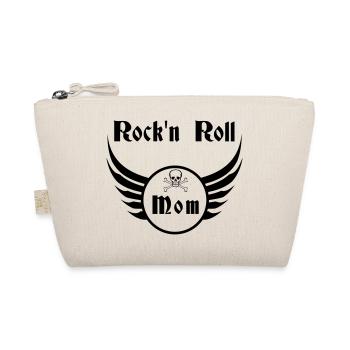 Mom Rock and Roll Skull Wings - Organic Pouch - nature - Front