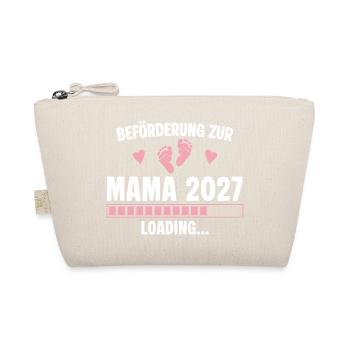 Beförderung zur Mama 2027 - Loading Schwanger - Bio-Täschchen - Natur - Vorne