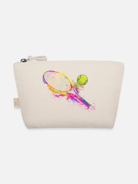Tennisschlägerspieler, Trainer, Hofliebhaber, - Bio-Täschchen - Natur - Vorne