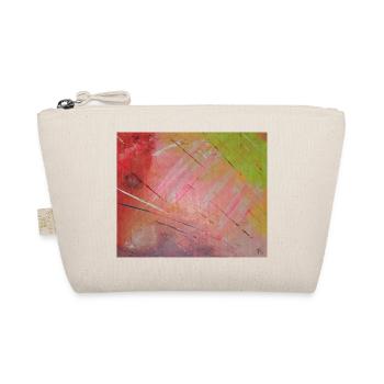 Neon Diagonal Stripe Abstract - Organic Pouch - nature - Front