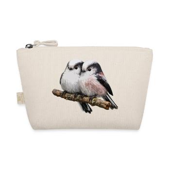 Duo Long-tailed on Branch - Soft Pastel - Organic Pouch - nature - Front