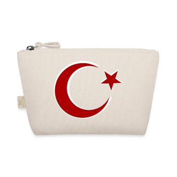 Red Moon Star Motif Turkey - Organic Pouch - nature - Front