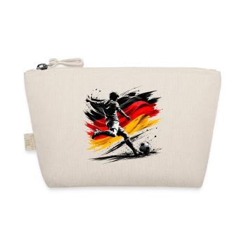 Kicker mit Deutschlandflagge - Bio-Täschchen - Natur - Vorne