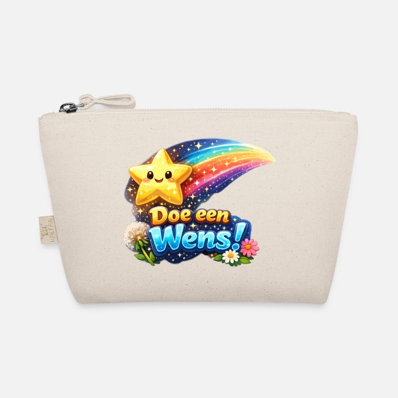 Wunschstern und Regenbogenblüte Bio-Täschchen