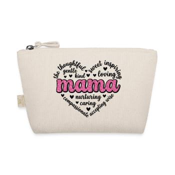 Pink Heart Mama | Einzigartiges Muttertagsgeschenk - Bio-Täschchen - Natur - Vorne