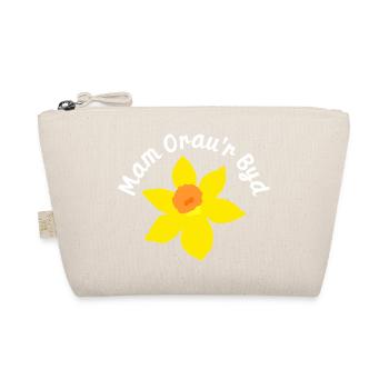 Daffodil Bloom with Script Ring - Organic Pouch - nature - Front