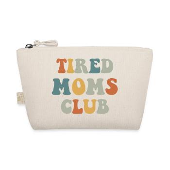 Typographie rétro du Tired Moms Club - Trousse biologique - nature - Devant