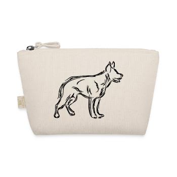 German Shepherd Sketch - Organic Pouch - nature - Front