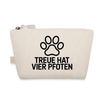 Treuepfote Vier Pfoten Motiv - Bio-Täschchen - Natur - Vorne