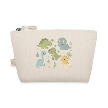 Niedliche Dinosaurier Kinder Design - Bio-Täschchen - Natur - Vorne