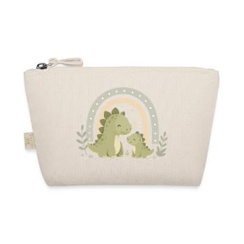 Cute dinosaur family motif - Organic Pouch - nature - Front