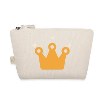 Crown Queen King Princess - Gift Ladies - Organic Pouch - nature - Front