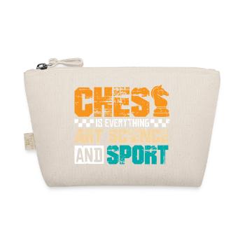 Schach Schachspieler Schachbrett - Bio-Täschchen - Natur - Vorne