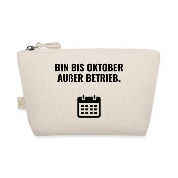 Bin bis Oktober außer Betrieb - Bio-Täschchen - Natur - Vorne
