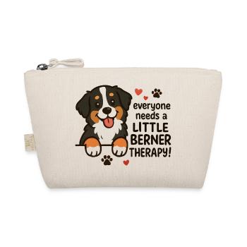 Bernese Mountain Dog Little Berner Therapy Dog Humor - Organic Pouch - nature - Front