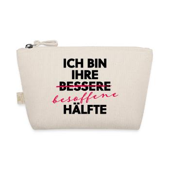 Ich bin ihre besoffene Hälfte Party Shirt - Bio-Täschchen - Natur - Vorne