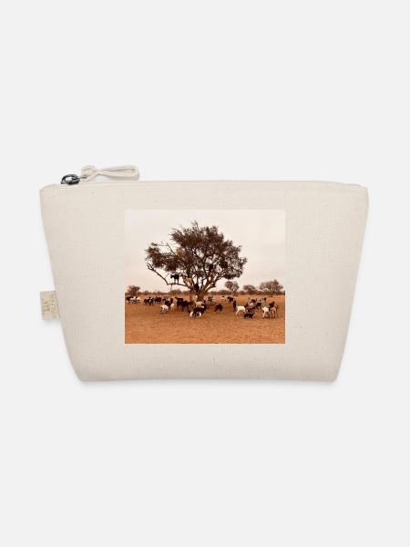 Goats under a tree in the savannah - Organic Pouch - nature