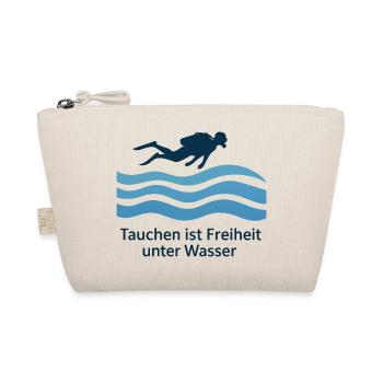 Tauchen ist Freiheit Unter Wasser - Bio-Täschchen - Natur - Vorne
