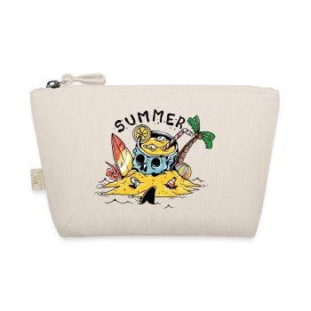 Summer Skull Beach Island Design - Organic Pouch - nature - Front