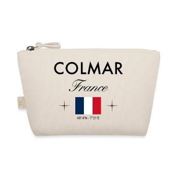 Colmar France Coordinates Travel Souvenir - Organic Pouch - nature - Front