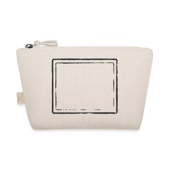 Modèle personnalisé de cadre de timbres-poste vintage carré - Trousse biologique - nature - Devant