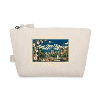 Kasachstan Almaty Vintage Reisemarke - Bio-Täschchen - Natur - Vorne