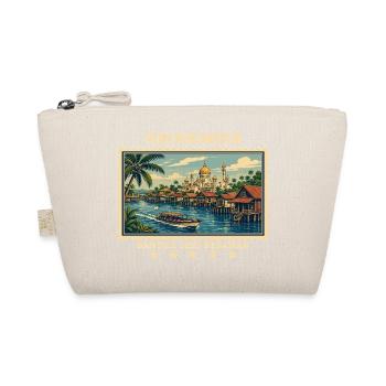 Brunei Bandar Seri Begawan Vintage Reisemarke - Bio-Täschchen - Natur - Vorne