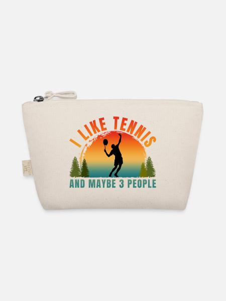 ICH MAG TENNIS UND VIELLEICHT DREI LEUTE - Bio-Täschchen - Natur