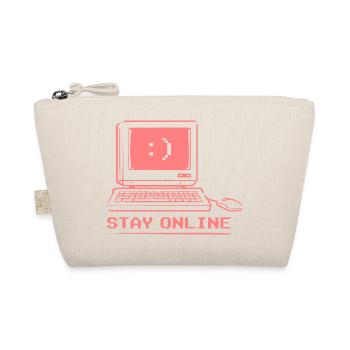Stay Online Retro Computer - Organic Pouch - nature - Front