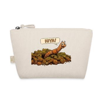 A smiling worm. Earthworm - Organic Pouch - nature - Front