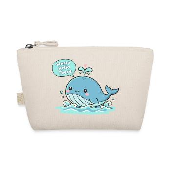 Motif de baleine Bonjour à toi, mignon imprimé - Trousse biologique - nature - Devant