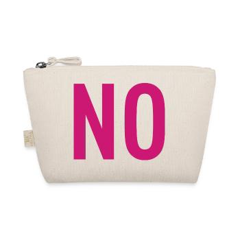 NO – Pink Typography Statement - Organic Pouch - nature - Front