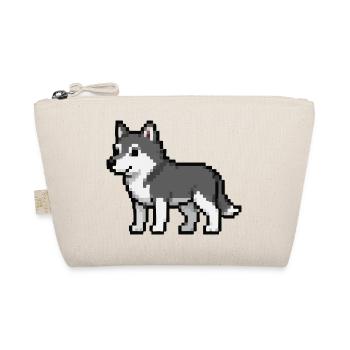 Pixel Wolf - Bio-Täschchen - Natur - Vorne