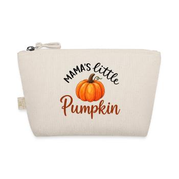 Mamas little Pumpkin - Kürbis Schriftzug - Bio-Täschchen - Natur - Vorne