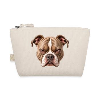 Statement bulldog Kopf  - Bio-Täschchen - Natur - Vorne