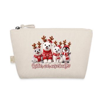 Rentier Kuschelcrew Winterzeit - Bio-Täschchen - Natur - Vorne