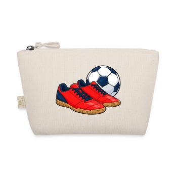 Futsal-Schuhe und Ball - Bio-Täschchen - Natur - Vorne