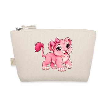 Kawaii Pink Lioness - Bio-Täschchen - Natur - Vorne