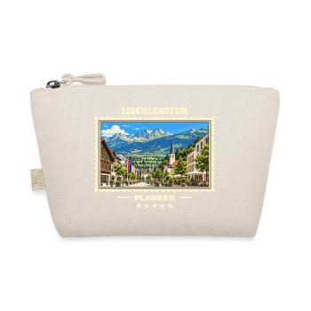 Liechtenstein Planken Vintage Reisemarke - Bio-Täschchen - Natur - Vorne