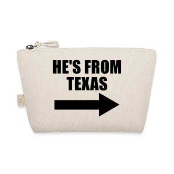 Er kommt aus Texas. Arrow Right Couples. Er kommt  - Bio-Täschchen - Natur - Vorne