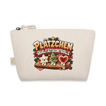Plätzchen Qualitätskontrolle Lustiges Weihnachten - Bio-Täschchen - Natur - Vorne
