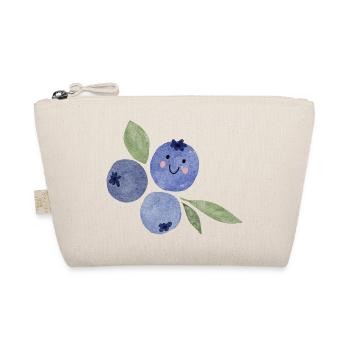Blaubeeren Aquarell Trio mit Gesicht - Bio-Täschchen - Natur - Vorne