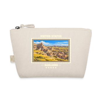 Vereinigte Staaten Badlands Vintage Reisemarke - Bio-Täschchen - Natur - Vorne