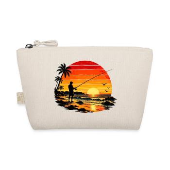 Sunset Fisherman-Silhouette - Bio-Täschchen - Natur - Vorne