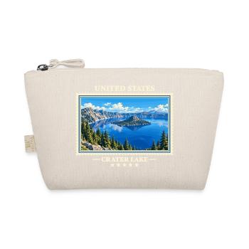 Vereinigte Staaten Crater Lake Vintage Reisemarke - Bio-Täschchen - Natur - Vorne