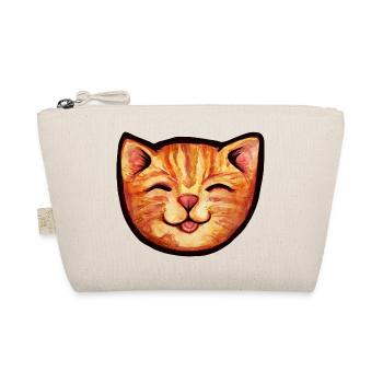 Sonnenkat Aquarell Lächeln - Bio-Täschchen - Natur - Vorne