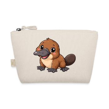 Schnabeltier Kawaii Style – Süßes Australienmotiv - Bio-Täschchen - Natur - Vorne