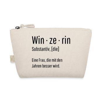 Winzerin Substantiv Definition Wein Geschenk - Bio-Täschchen - Natur - Vorne